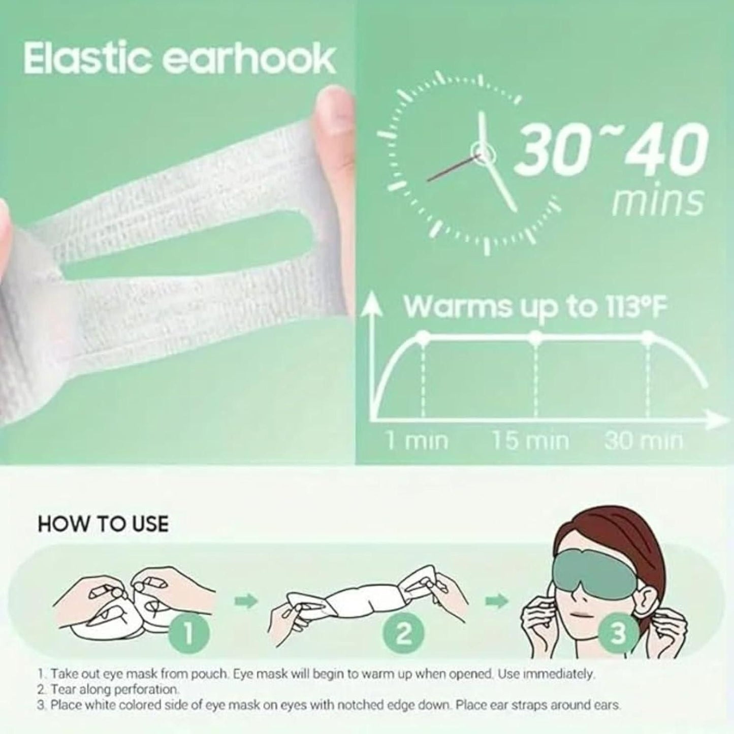 Self Heating Steam Eye Mask (5pc) Pack of 1