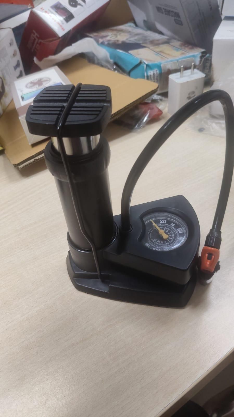Portable Foot Activated with Pressure Gauge Air Pump