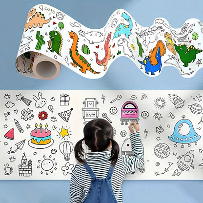 Fun And Educational Coloring Roll (1 Pc)